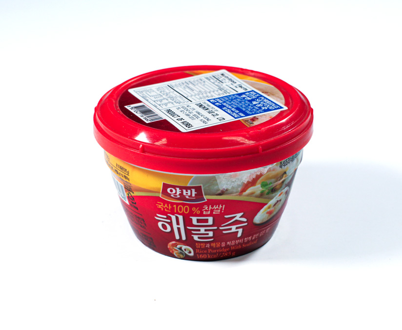 The seafood rice porridge container